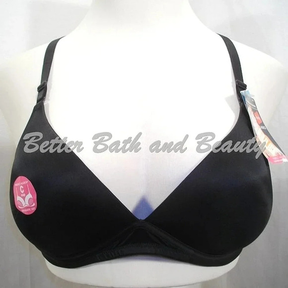 36C‎ Hanes HC58 Lift Perfection Wire Free Bra Black NWT - Picture 1 of 5